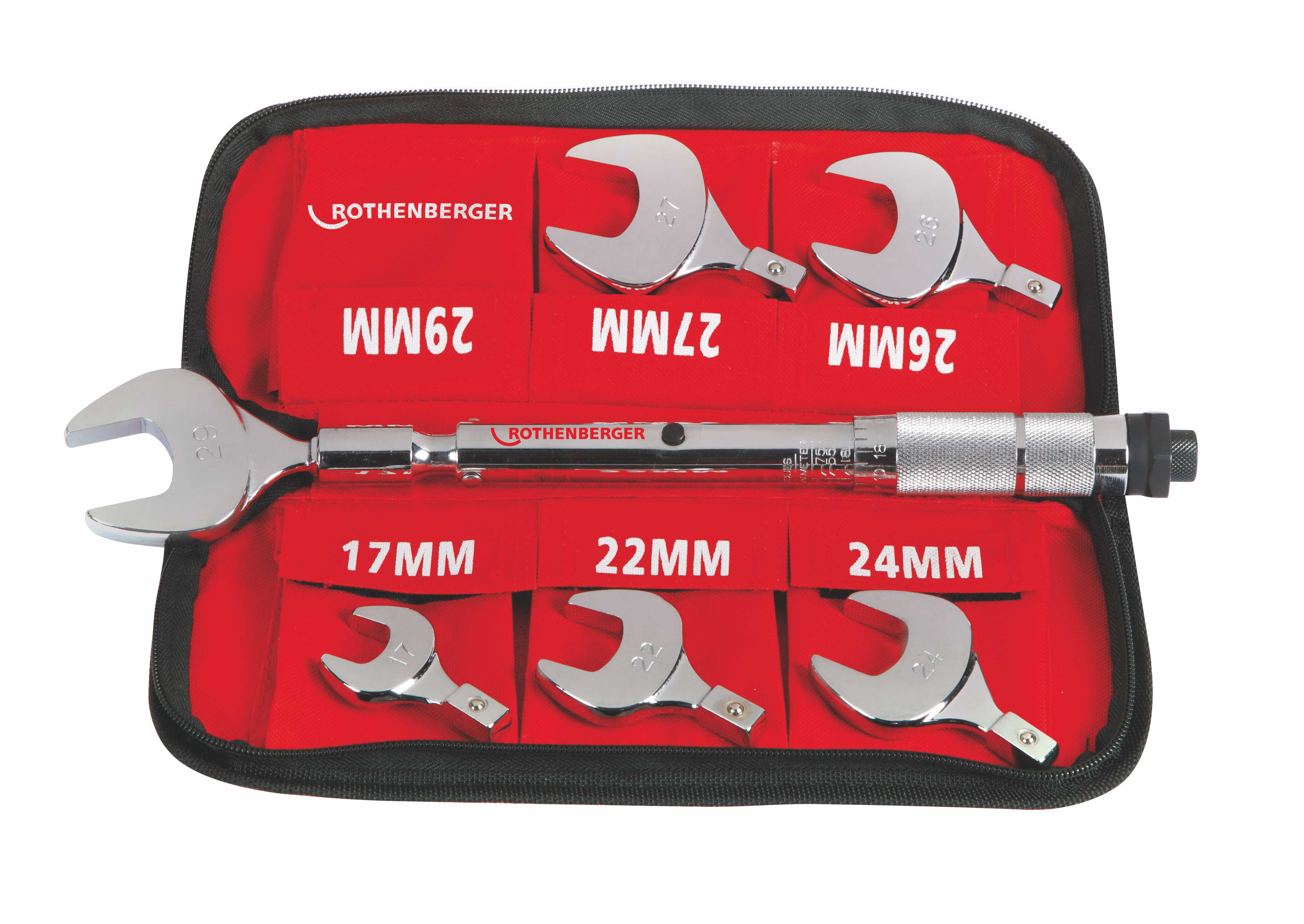 ประแจขันแรงบิด สำหรับข้อต่อแอร์ ROTHENBERGER NO.175001 Open-End Torque Wrench Set, 7pcs