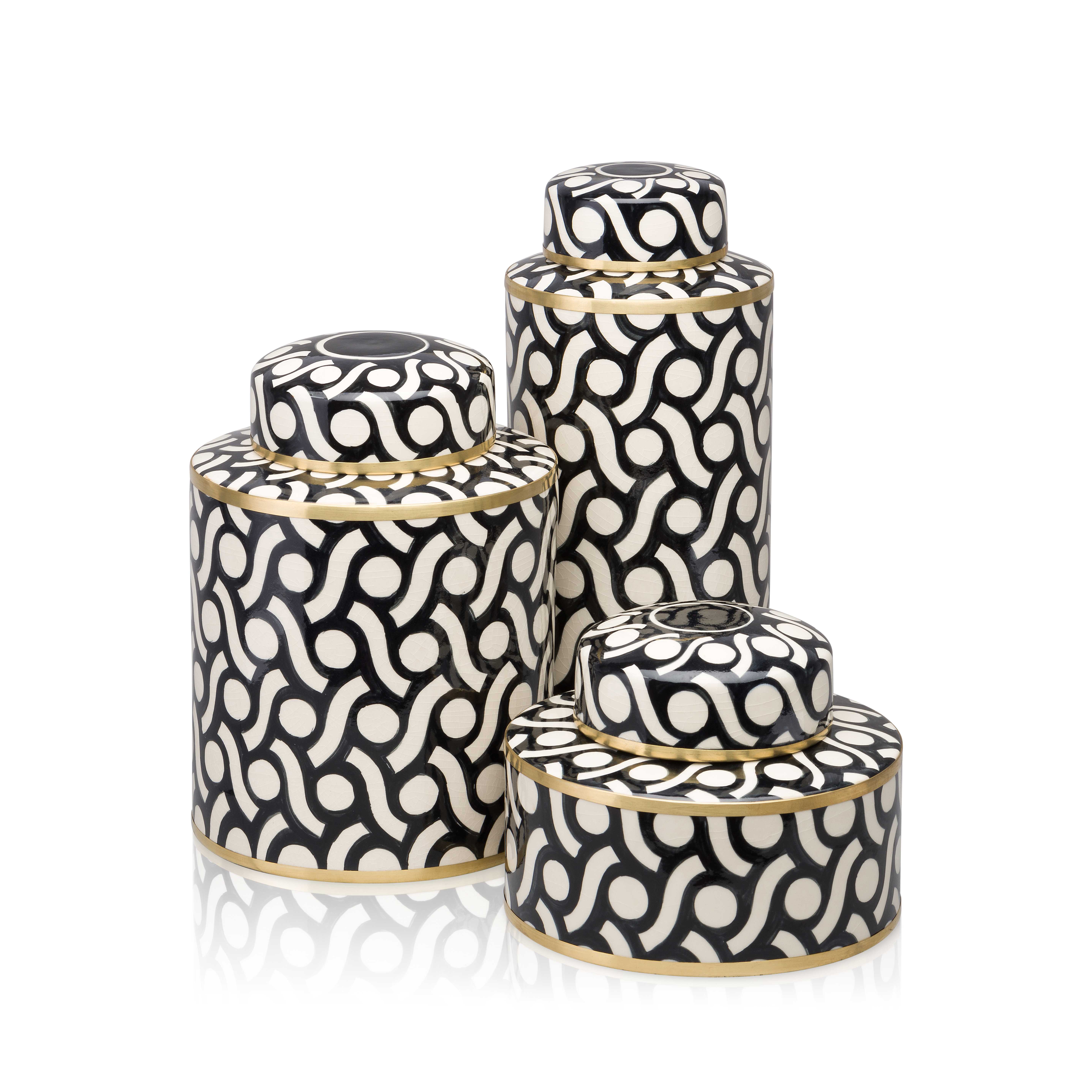 Ginger Jar Size M Infinity Cuve Pattern