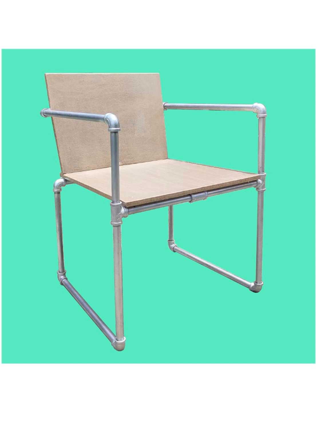 เก้าอี้เท้าแขน กัลวาไนซ์ tube armchair