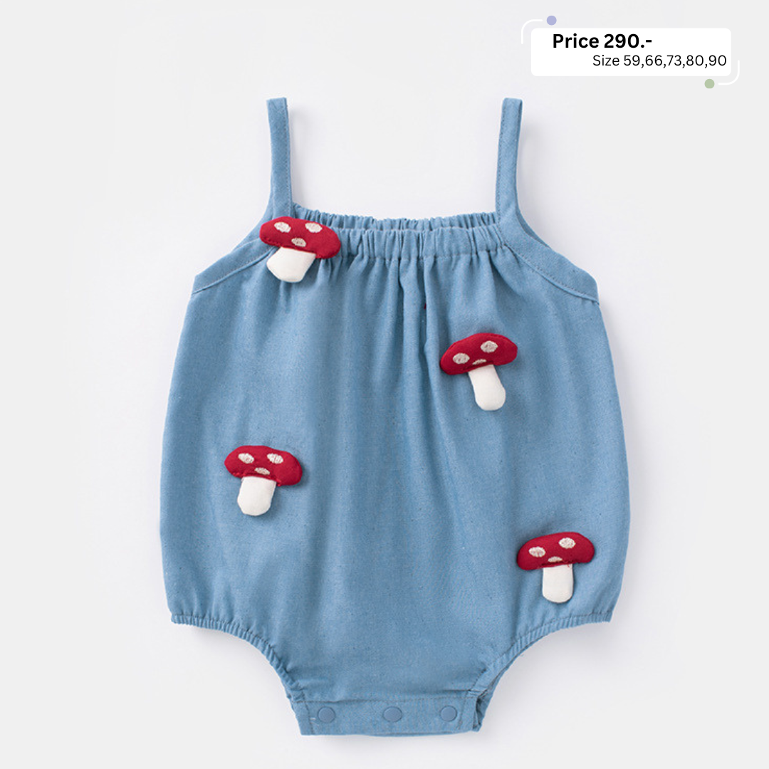 Romper ยีนส์ลายเห็ด (RP0456)