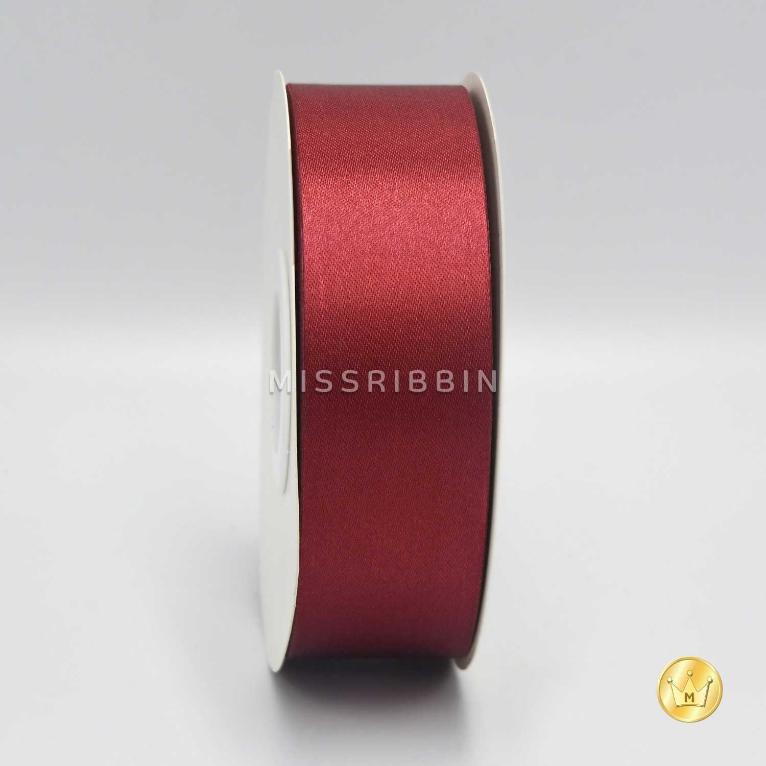 ริบบิ้นผ้าต่วน (สี 100) ม้วนยาว 50/200หลา ขนาด 12 15 21 30 40 50 60มม.