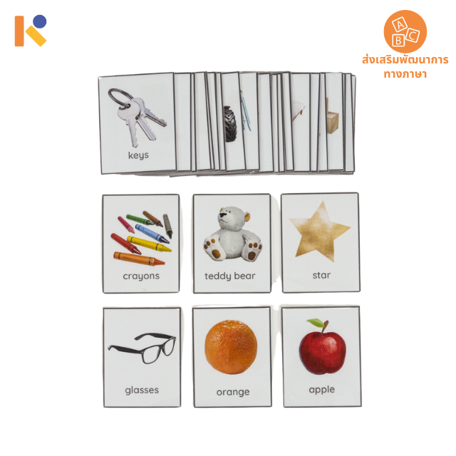 [1 - 2 yrs] Every day things Set of 36 Flash Cards - Keimen Kids