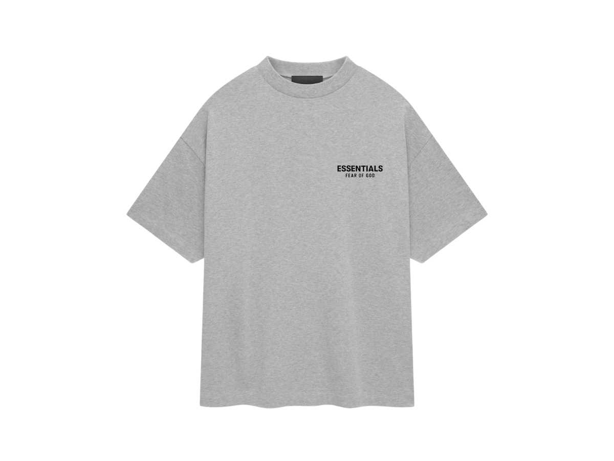 Fear of God Essentials Jersey Crewneck T-Shirt (Light Heather Gray)