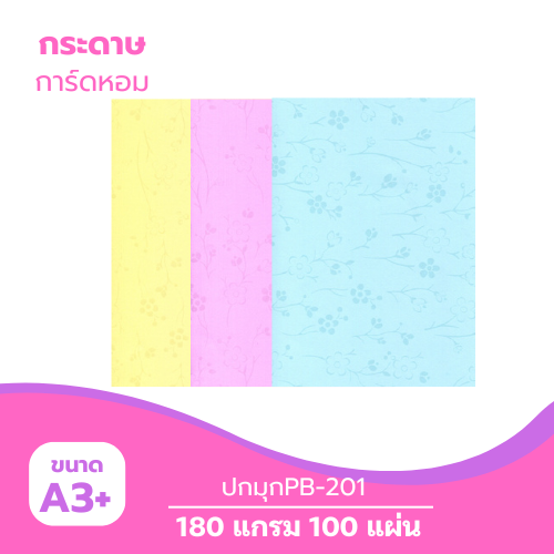 ปกมุก A3-PB201 หนา 180g. ( 100 แผ่น )
