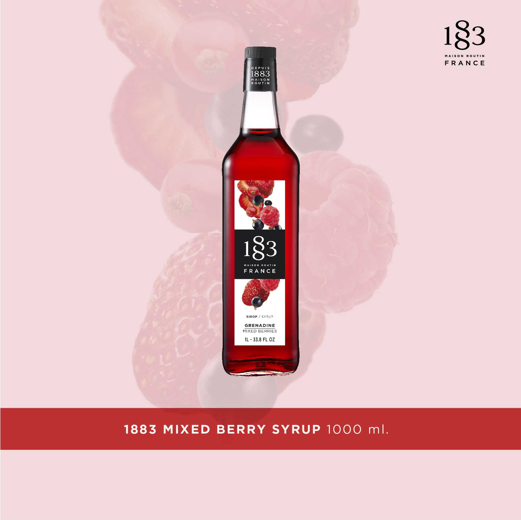 1883 PINK GRAPEFRUIT FLAVORED SYRUP 1000 ml.