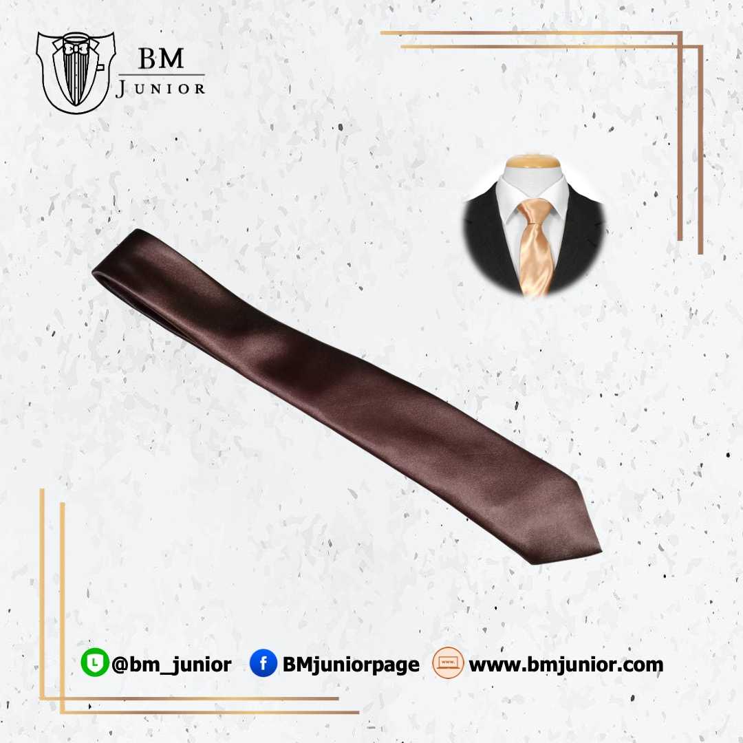 เนคไทด์ ผูกเอง สีน้ำตาลเข้ม | Dark Brown Necktie