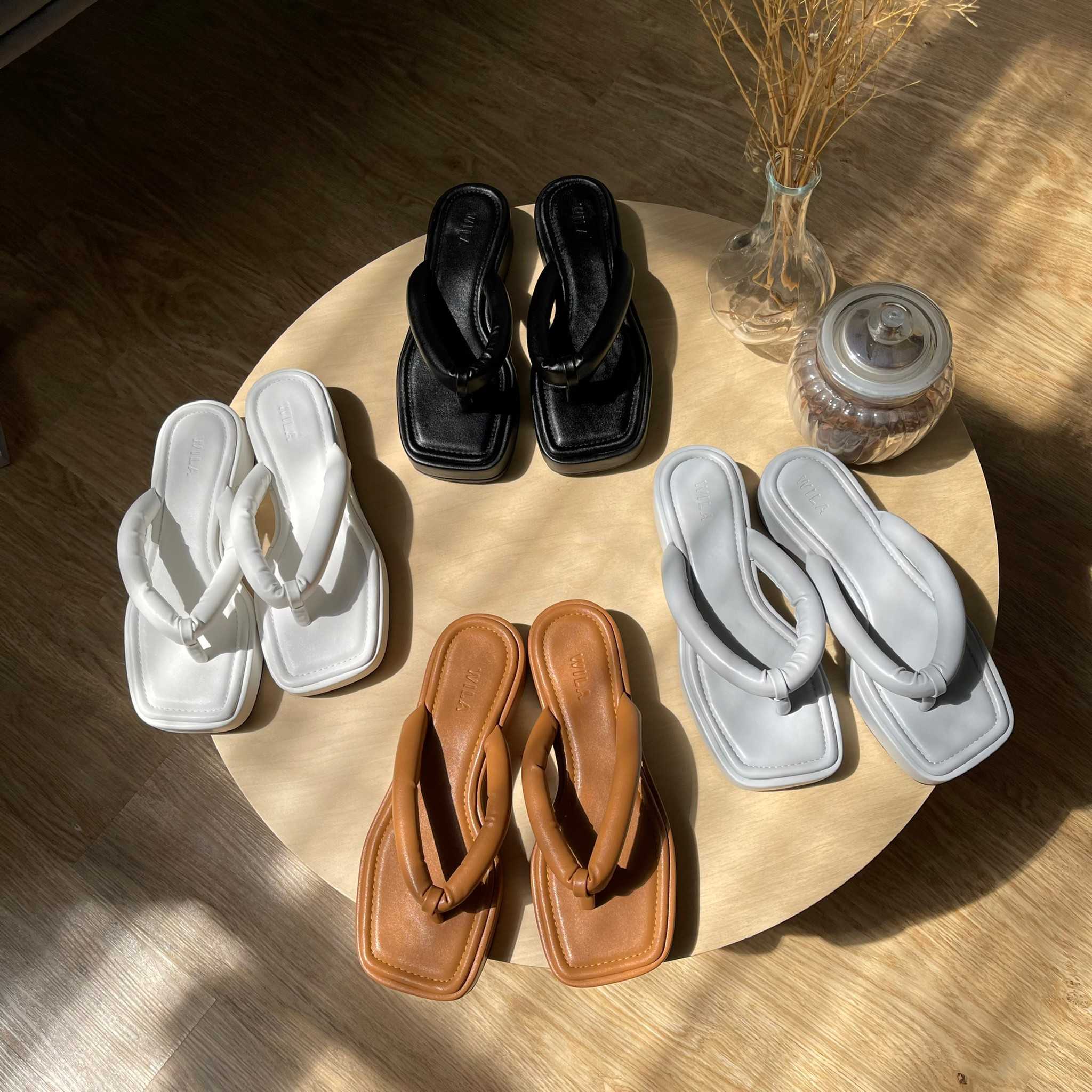 รองเท้าหูคีบ สายนุ่ม Donut Shoes สูง 1.5 นิ้ว ไซส์ 35-41