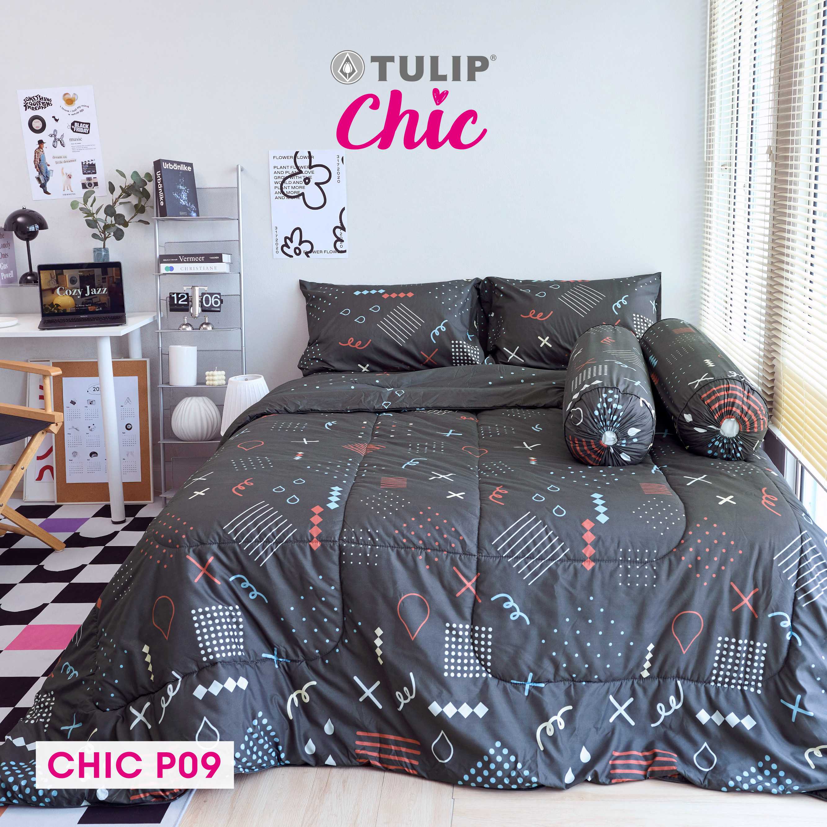 [NEW] ชุดเครื่องนอน TULIP Chic พิมพ์ลาย CHIC P09