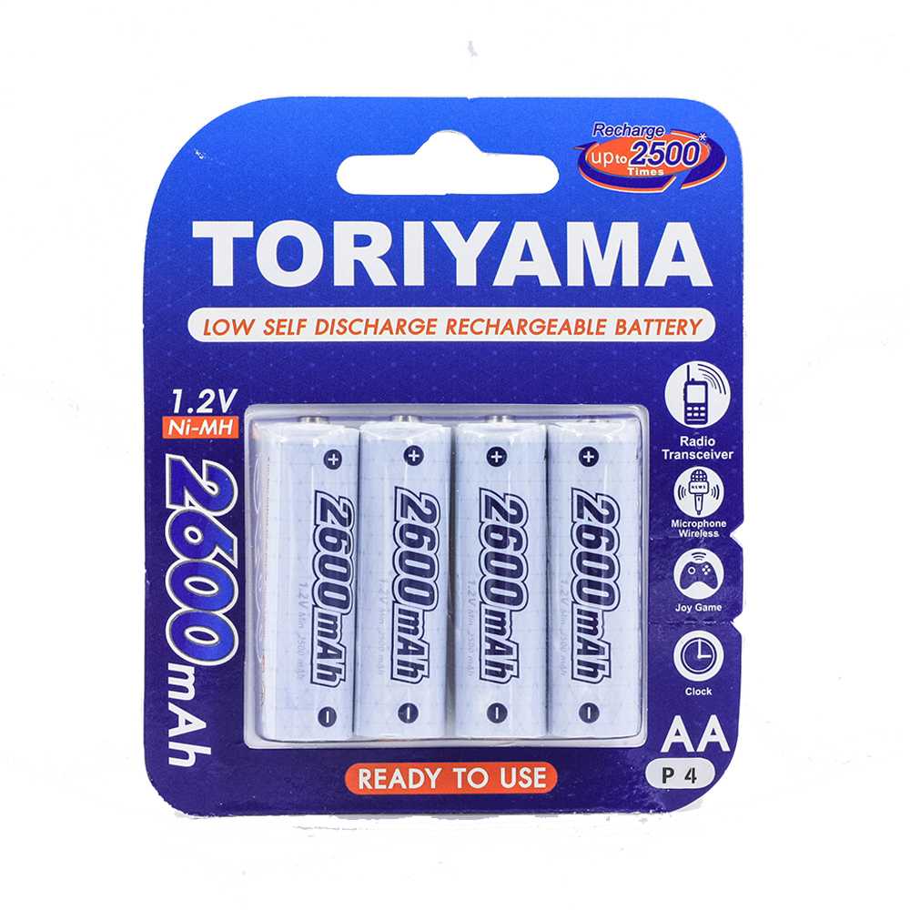 ถ่านชาร์จ Toriyama AA 2600mAh (Ni-Mh) P4