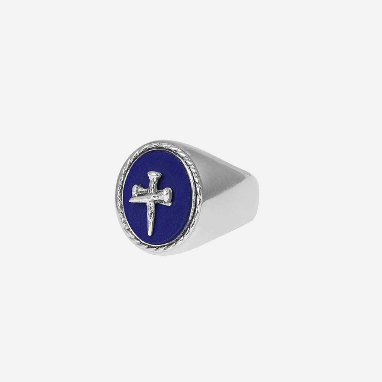 GRAVEYARD SIGNET RINGS (925SILVER / MIDNIGHT STONE)