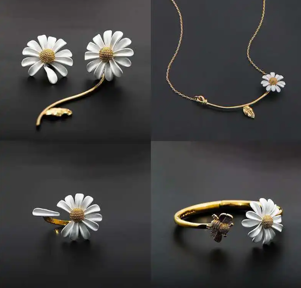ชุดเครื่องประดับเดซี่ 🌼Daisy ดอกเดซี่ สร้อยคอเดซี่ ต่างหูเดซี่ กำไลเดซี่ แหวนเดซี่