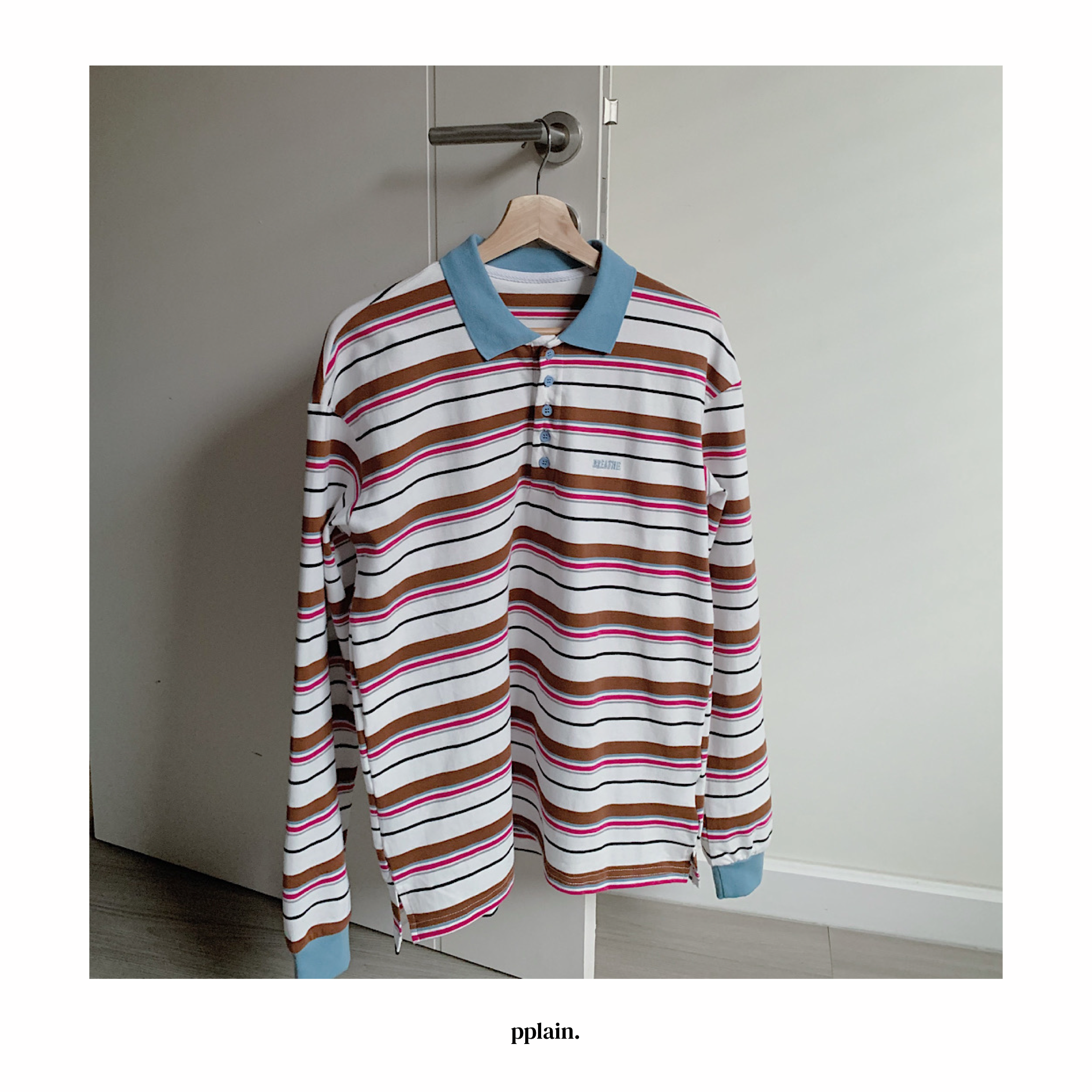 Striped rugby polo