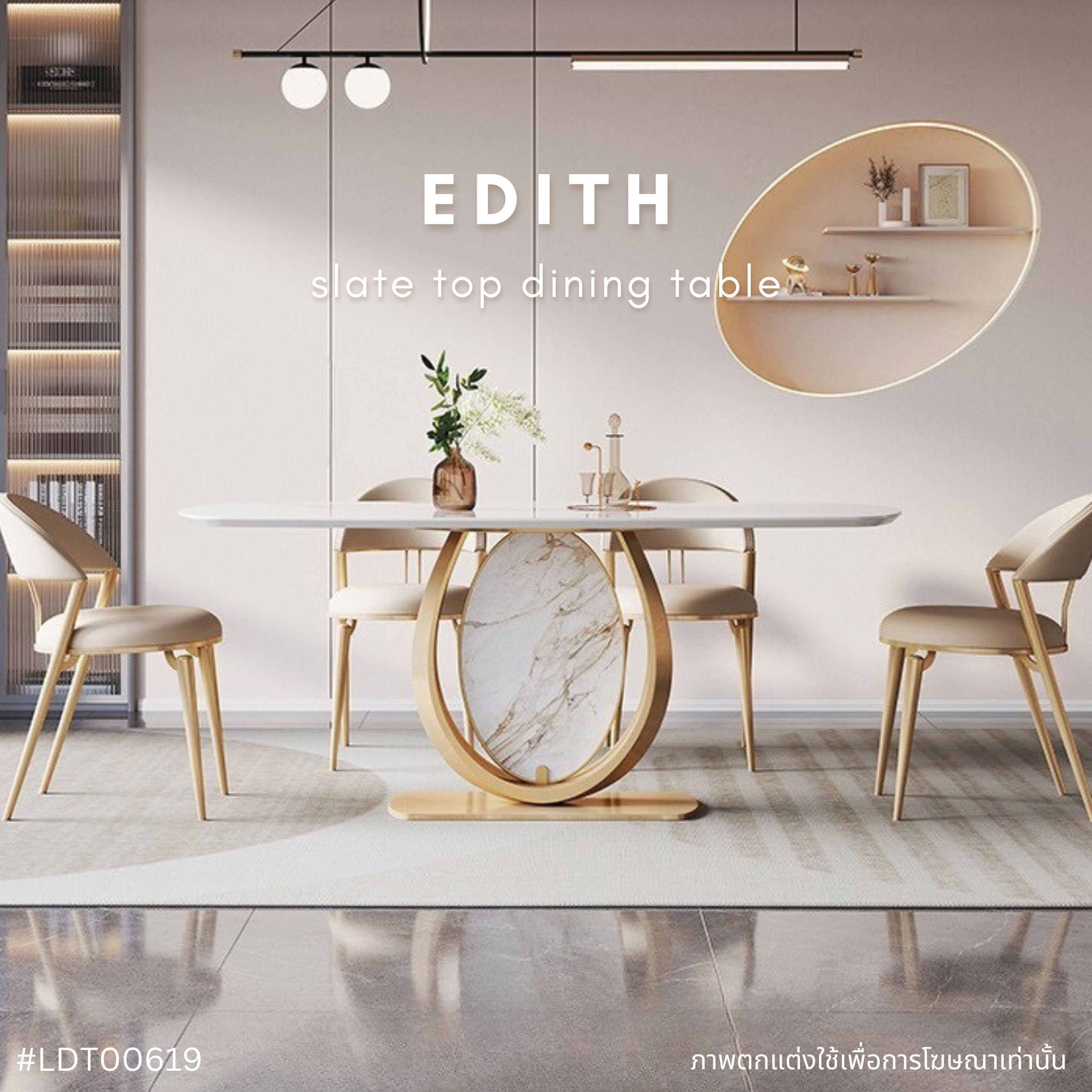 EDITH slate top dining table 