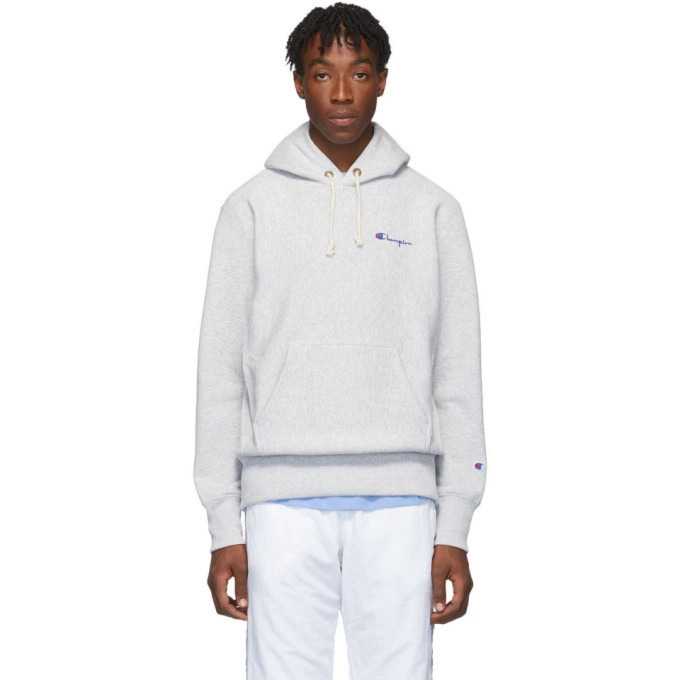 Champion Premium Small Script Logo Reverse Weave Hoodie