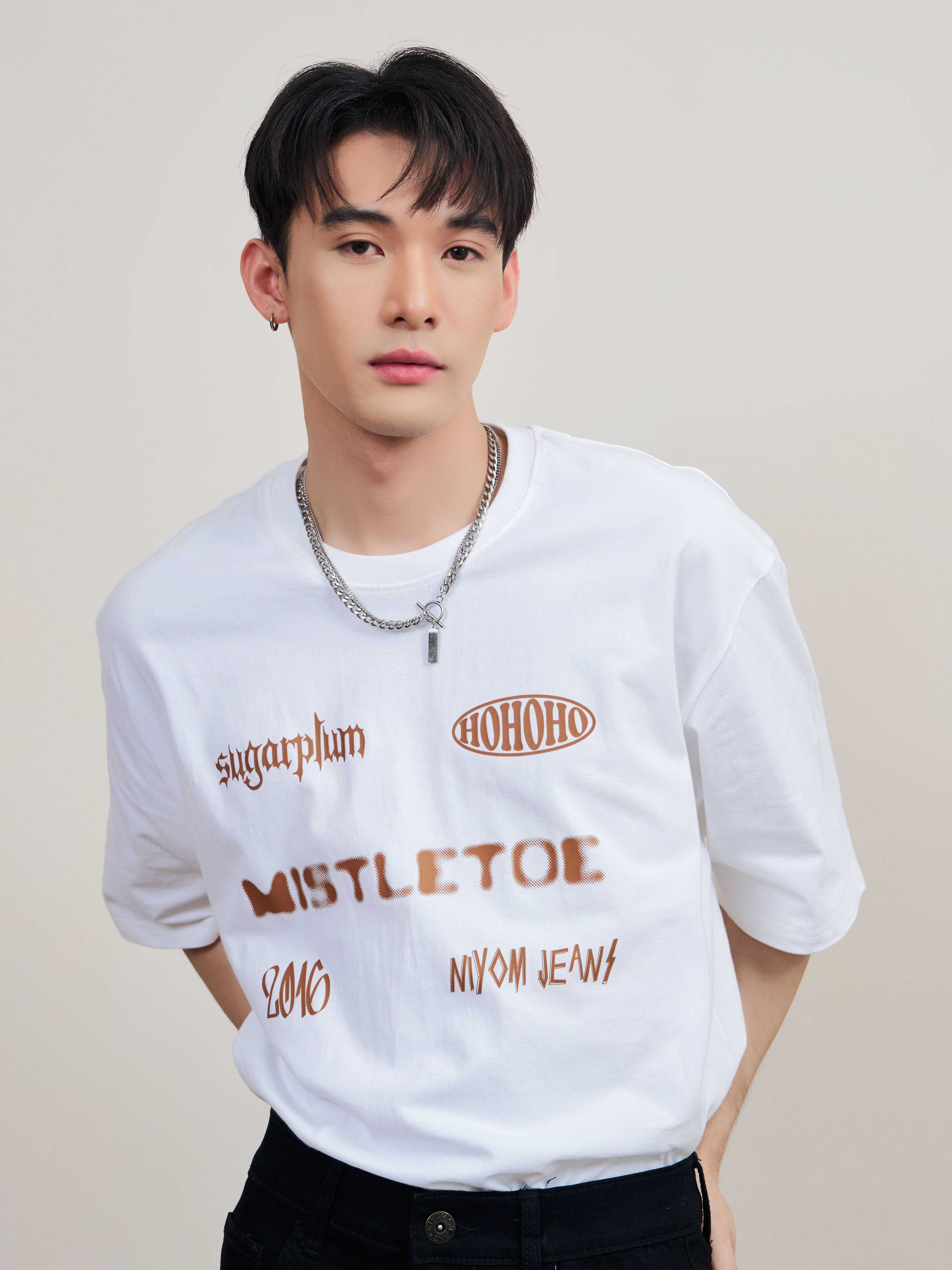 Niyomjeans collection 2 U รุ่น TSS30  สกรีนลาย ผ้าCotton ผ้ายืด