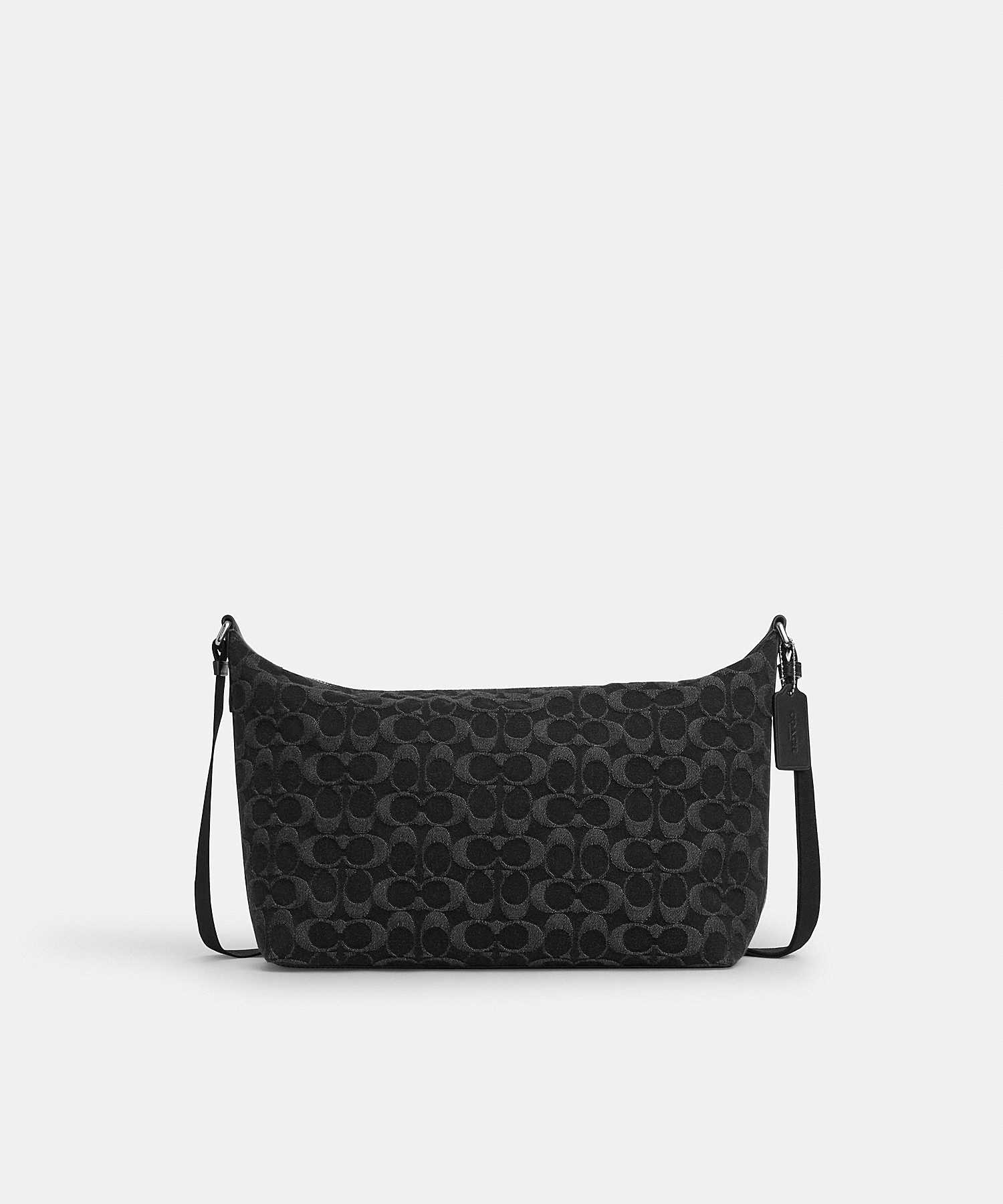 COACH FINN CROSSBODY BAG IN SIGNATURE DENIM CAJ86 SV/BK