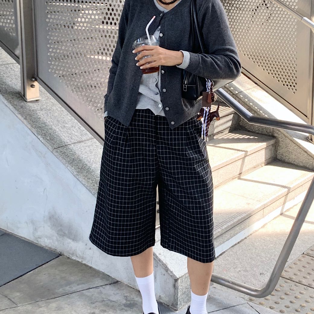 Checked bermuda shorts