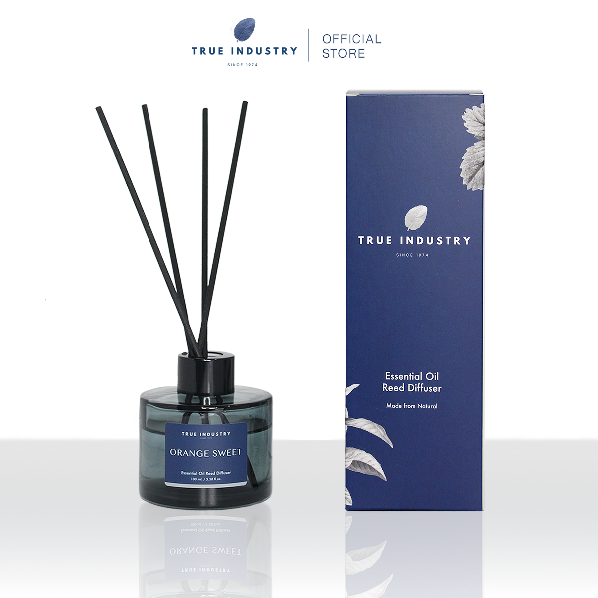 ก้านไม้หอมปรับอากาศ กลิ่นส้ม 100 ml. (Orange Sweet Essential Oil Premium Reed Diffuser)