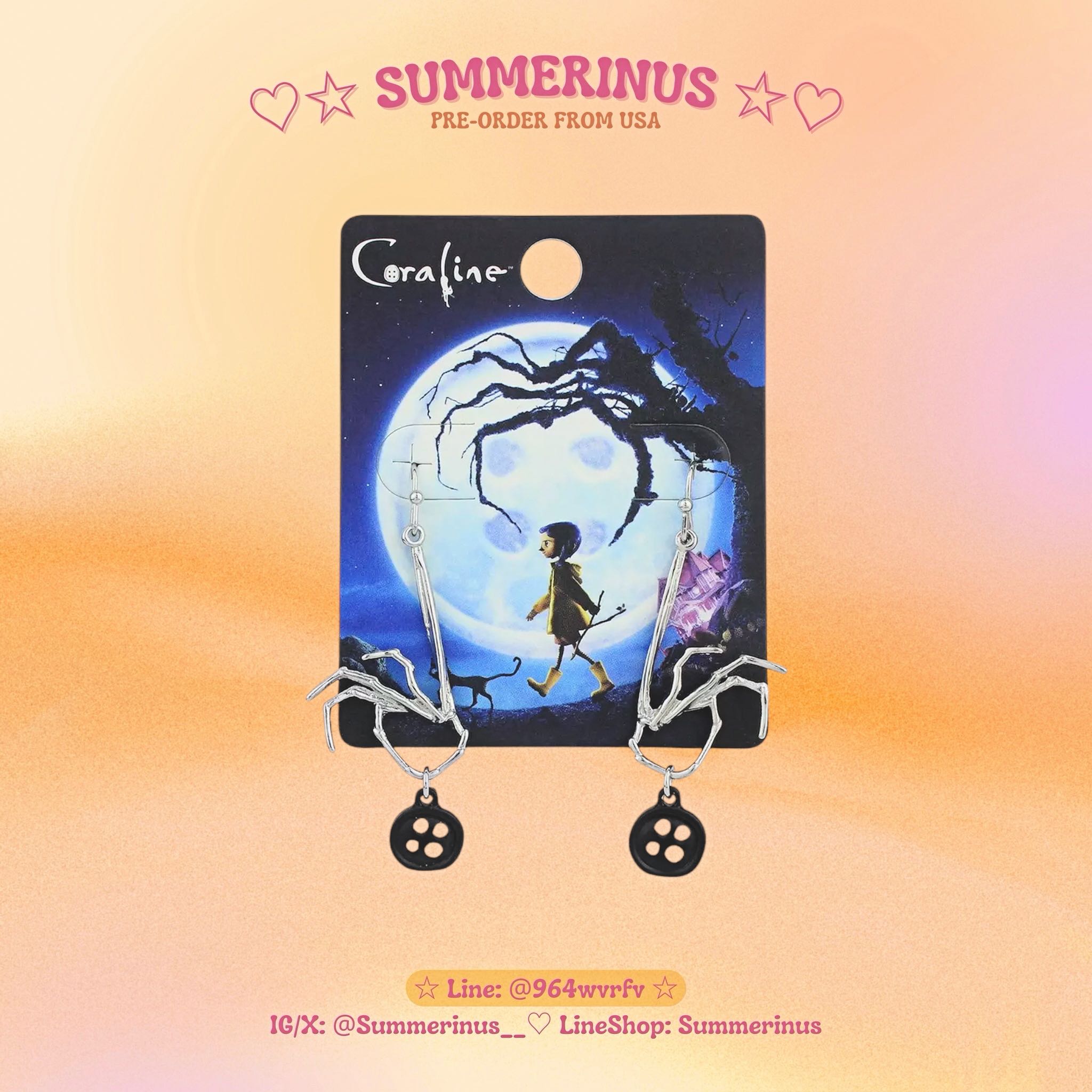 Coraline 🐈‍⬛ Beldam Hand Button Earrings