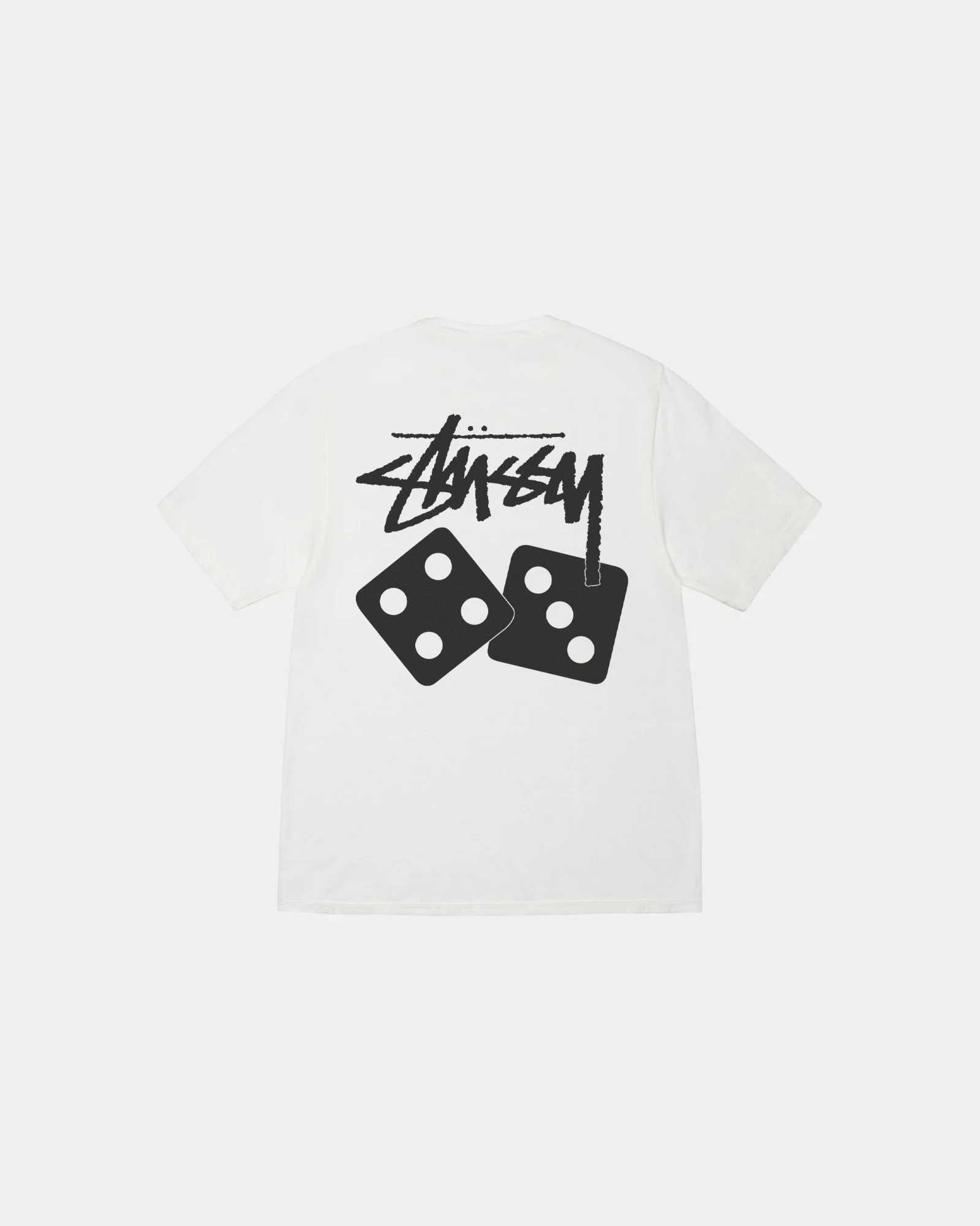 Stussy Dice Pig Dyed T-Shirt (White)