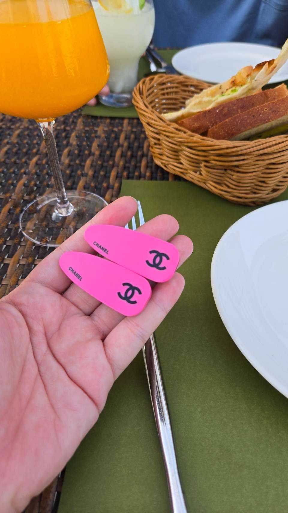 หนีบ c ชมพู (คู่) 