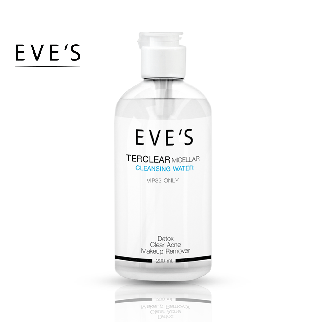 EVE'S คลีนซิ่งอีฟส์ ล้างเครื่องสำอาง เช็ดทำความสะอาด ผิวหน้า ลดสิว ผิวแพ้ง่าย คนท้องใช้ได้