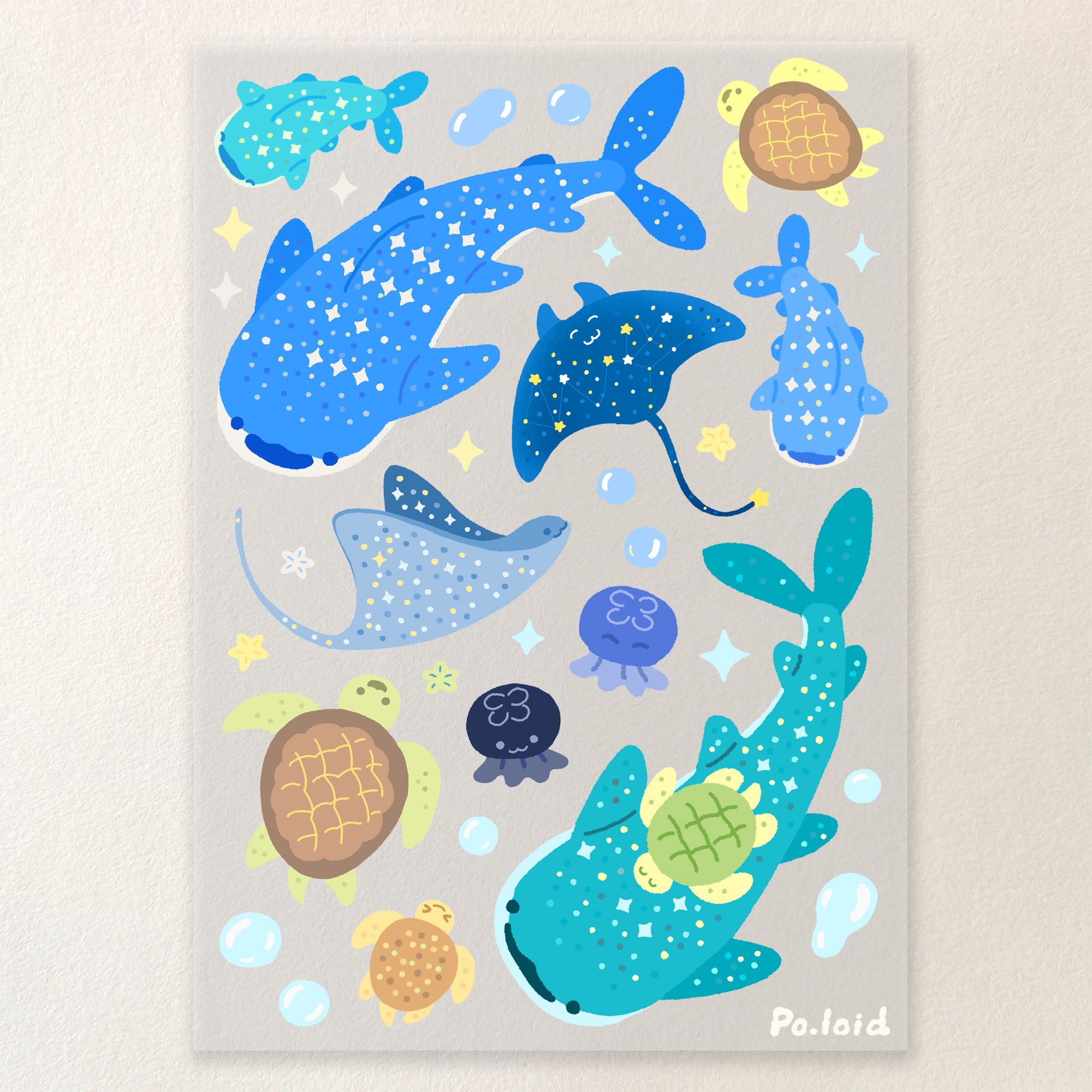 Kira whale shark sticker