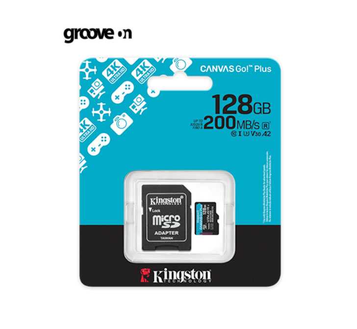 Kingston Canvas Go! Micro SD Card 128GB เมมโมรี่การ์ด สำหรับกล้อง 4K - LIFETIME Warranty