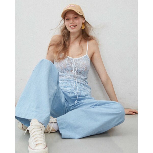 LANDMEE Baby blue cargo pants