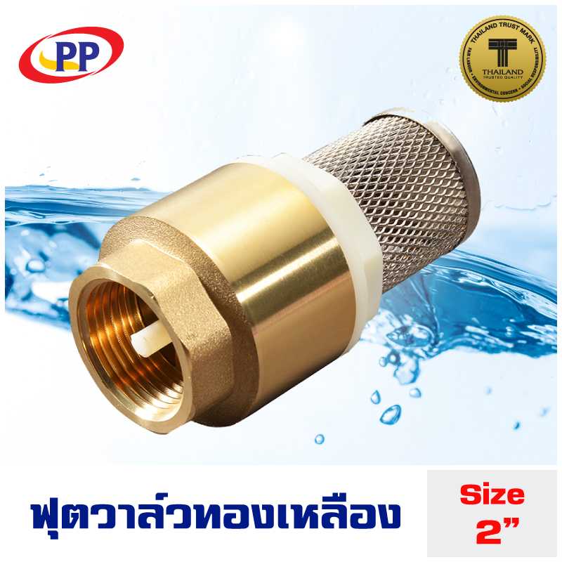ฟุตวาล์ว สปริงทองเหลือง  ขนาด 2นิ้ว (สองนิ้ว)