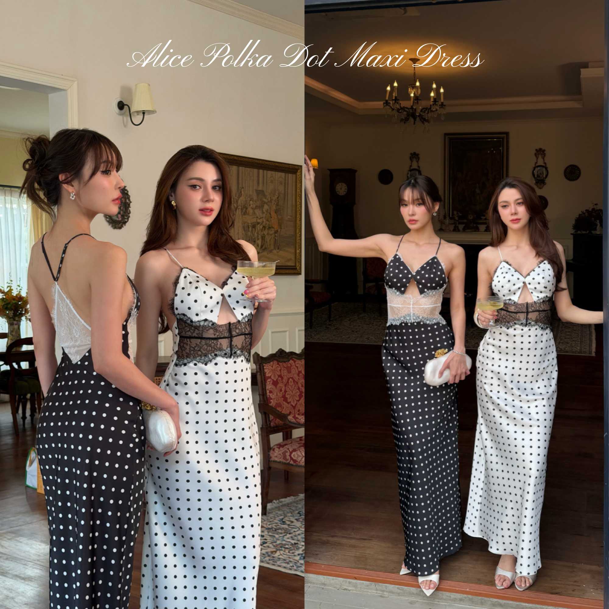 Alice Polka dot Maxi Dress