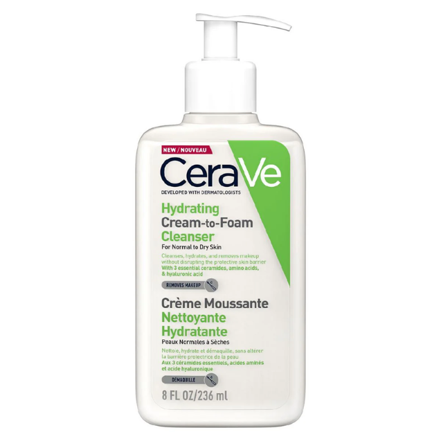CERAVE Hydrating Cream-to-Foam Cleanser 236 ml