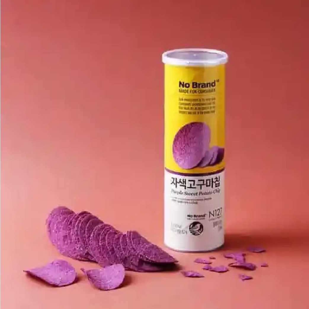 โนแบรนด์ มันม่วงชนิดแผ่นทอดกรอบ 160กรัม / No Brand Purple Sweet Potato Chip 160g