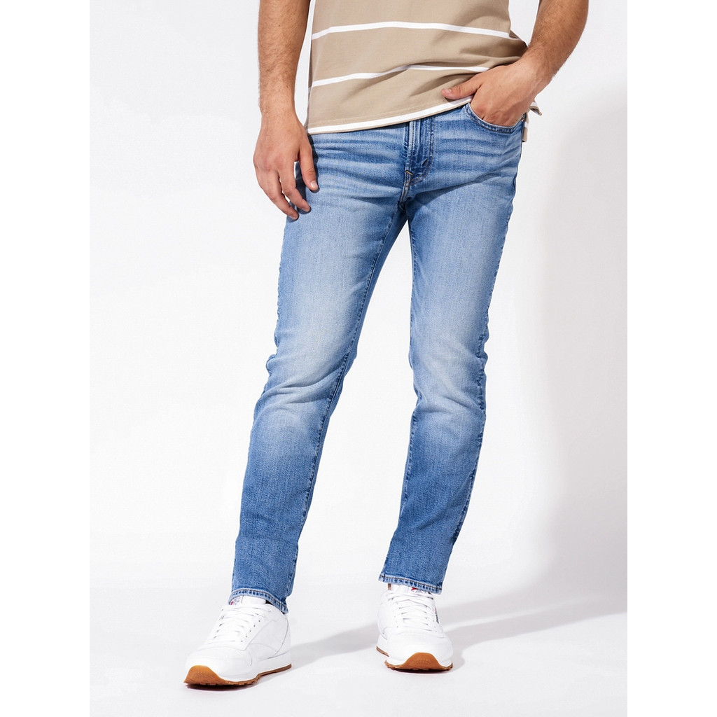 American Eagle กางเกงยีนส์ผู้ชาย MEDIUM CLEAN SLIM STRAIGHT สี MEDIUM WASH - 011-6318-936