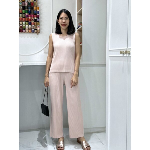 เซ็ต2ชิ้น!! 2MUAY รุ่น GJO2230-9 / GJO2316-9 เซ็ตพลีทคุณภาพ THICK SLEEVELESS TOP WITH PANT PLEAT ...