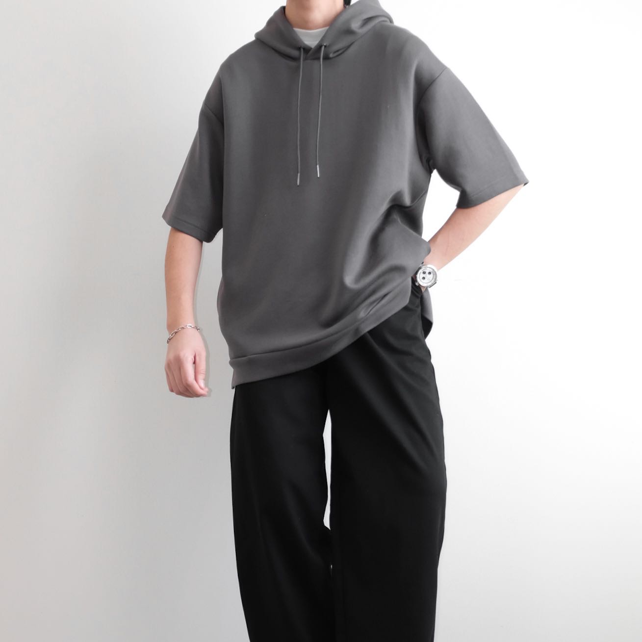 GU • Relaxed Cotton Oversized Hoodie Tees