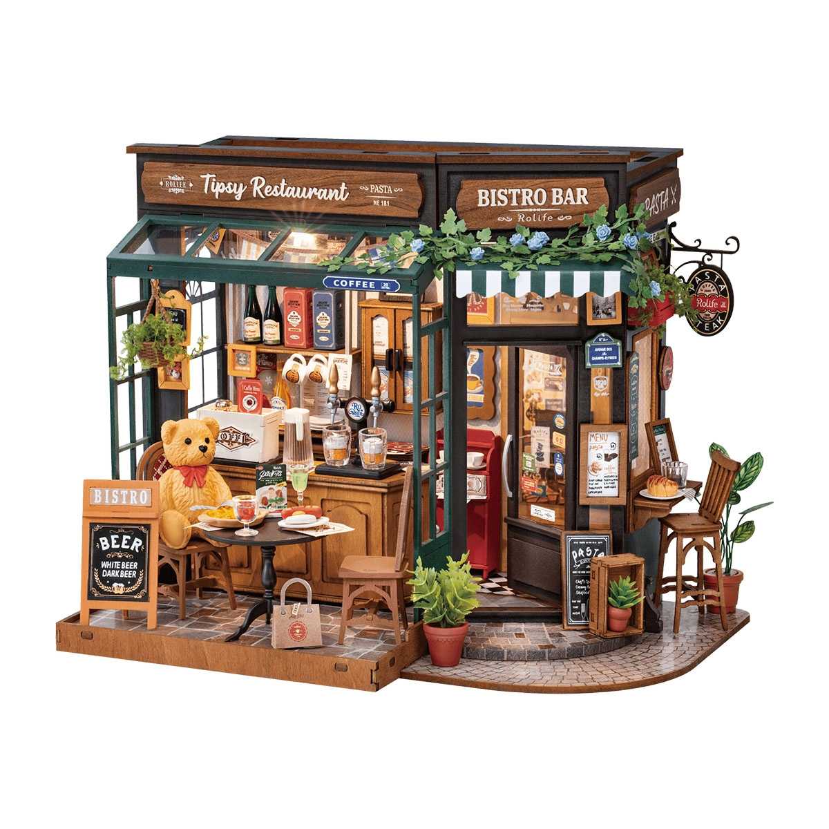Rolife DIY Miniature Dollhouse : Tipsy Restaurant DG167 โมเดลบ้าน