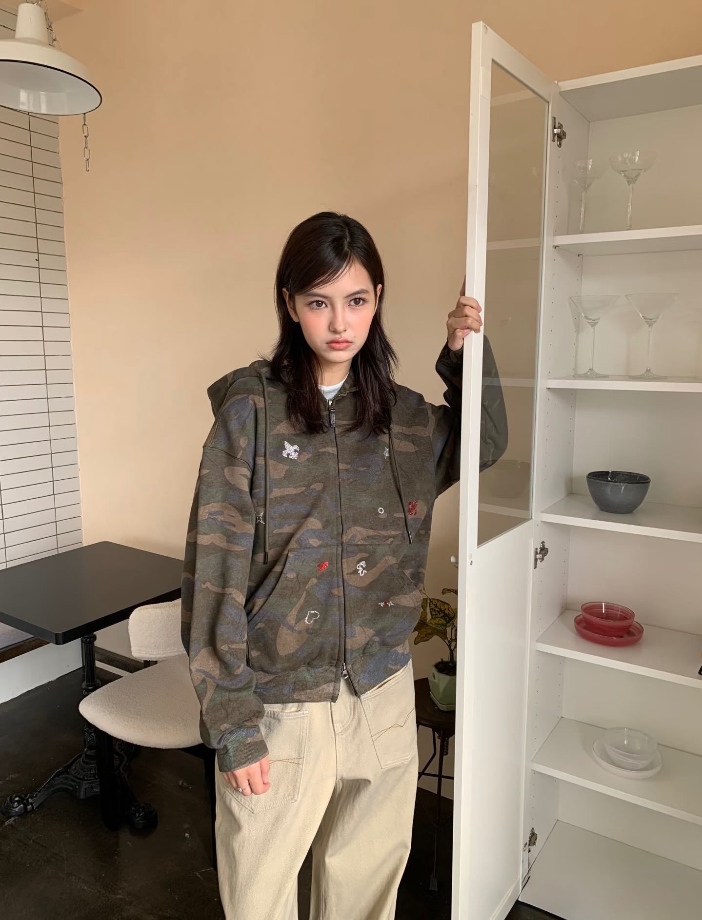 Camo hoodie jacket 