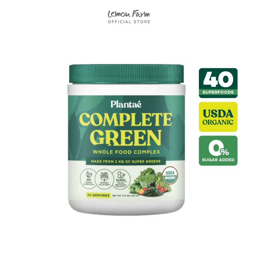 Plantae ผงผักและผลไม้ คอมพลีทกรีน Organic 210g | Complete Green