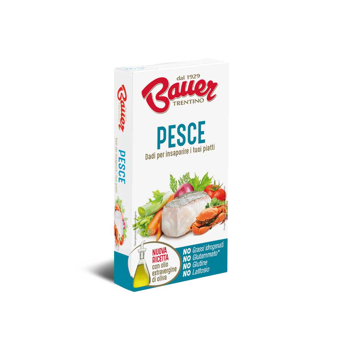 Fish Stock-Cubes With E.V.O. Oil Bauer - 60g