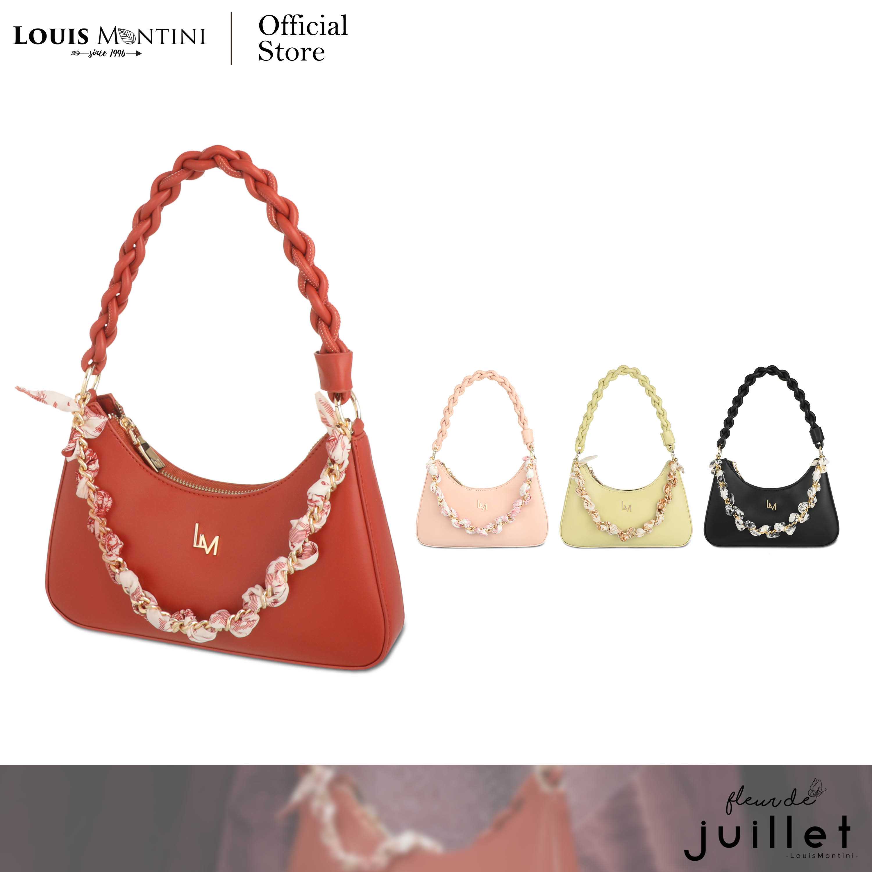 Louis Montini (Fleur De Juillet) กระเป๋าถือผู้หญิงสะพายข้าง Handbags LY15 - Larkspur #15