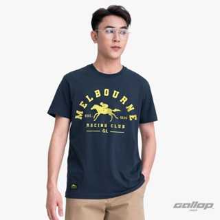 GALLOP : Graphic Tee เสื้อยืดพิมพ์ลาย ผ้าคอตตอนผู้ชาย รุ่น GT9175 สี NAVY - กรม / ราคาปกติ 890.-