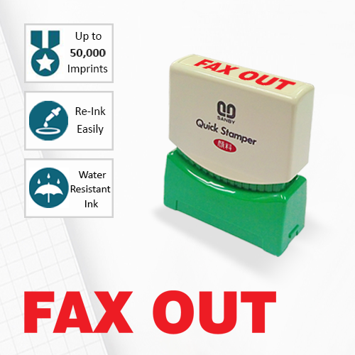 SANBY ตรายางสำเร็จรูป หมึกในตัว รุ่น QUICK STAMPER (S) F10R [FAX OUT]