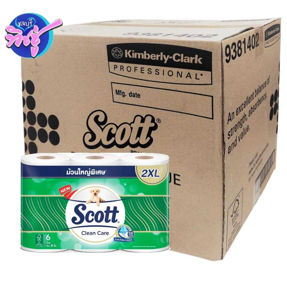 กระดาษชำระ Scott Clean Care XXL  6 (ม้วน) ลัง