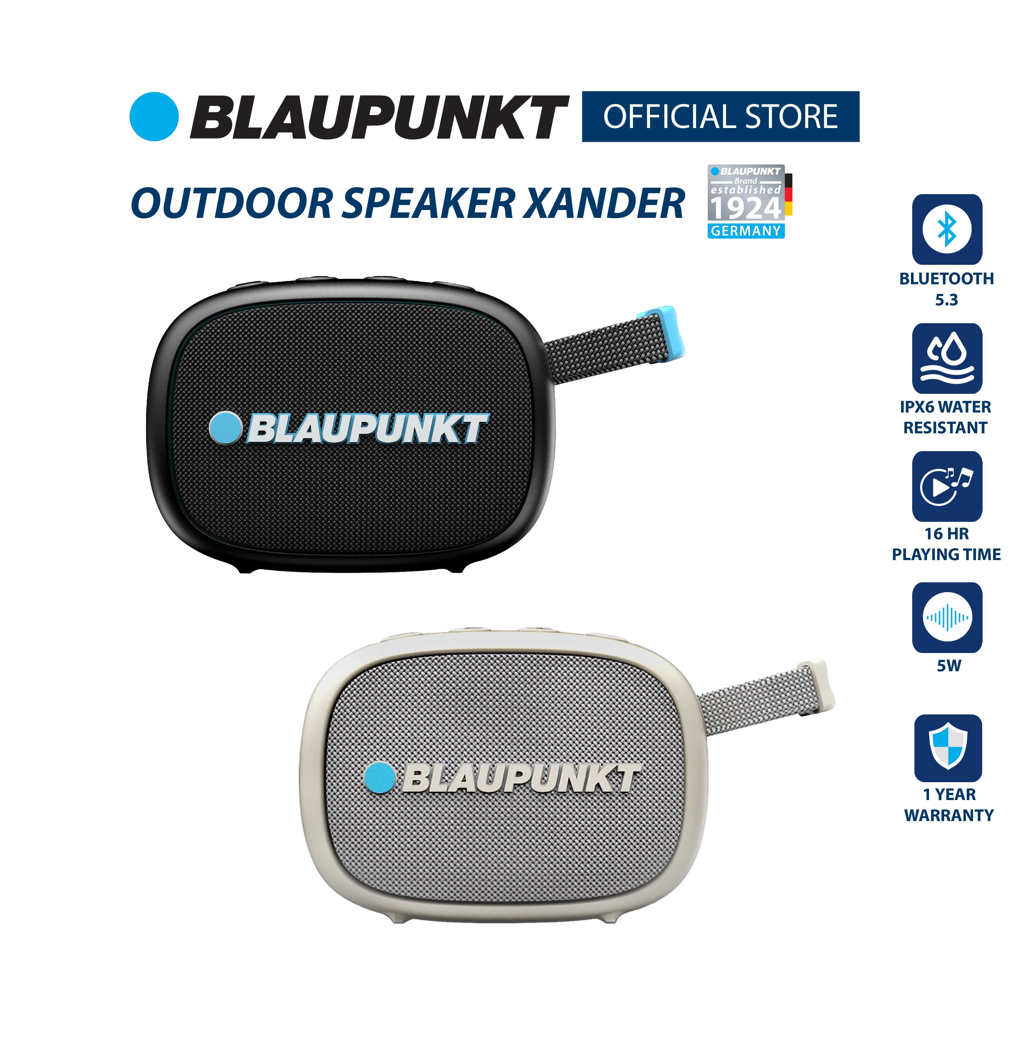 BLAUPUNKT ลำโพงบลูทูธพกพาง่าย 5 วัตต์ Bluetooth 5.3 กันน้ำ IPX6 แบตเตอรี่ 1400mAh รุ่น XANDER