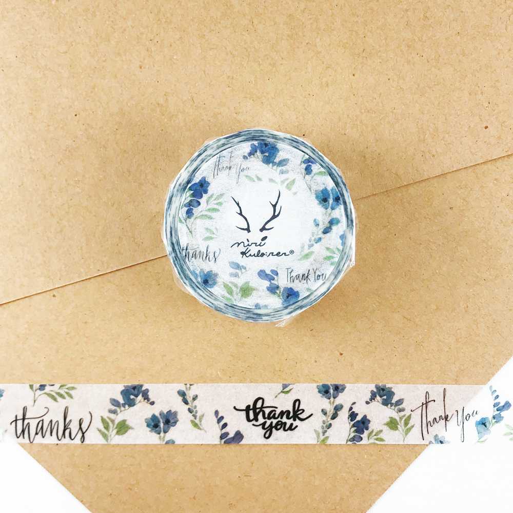 เทปตกแต่ง MiriKulo:rer - masking Tape / thank you