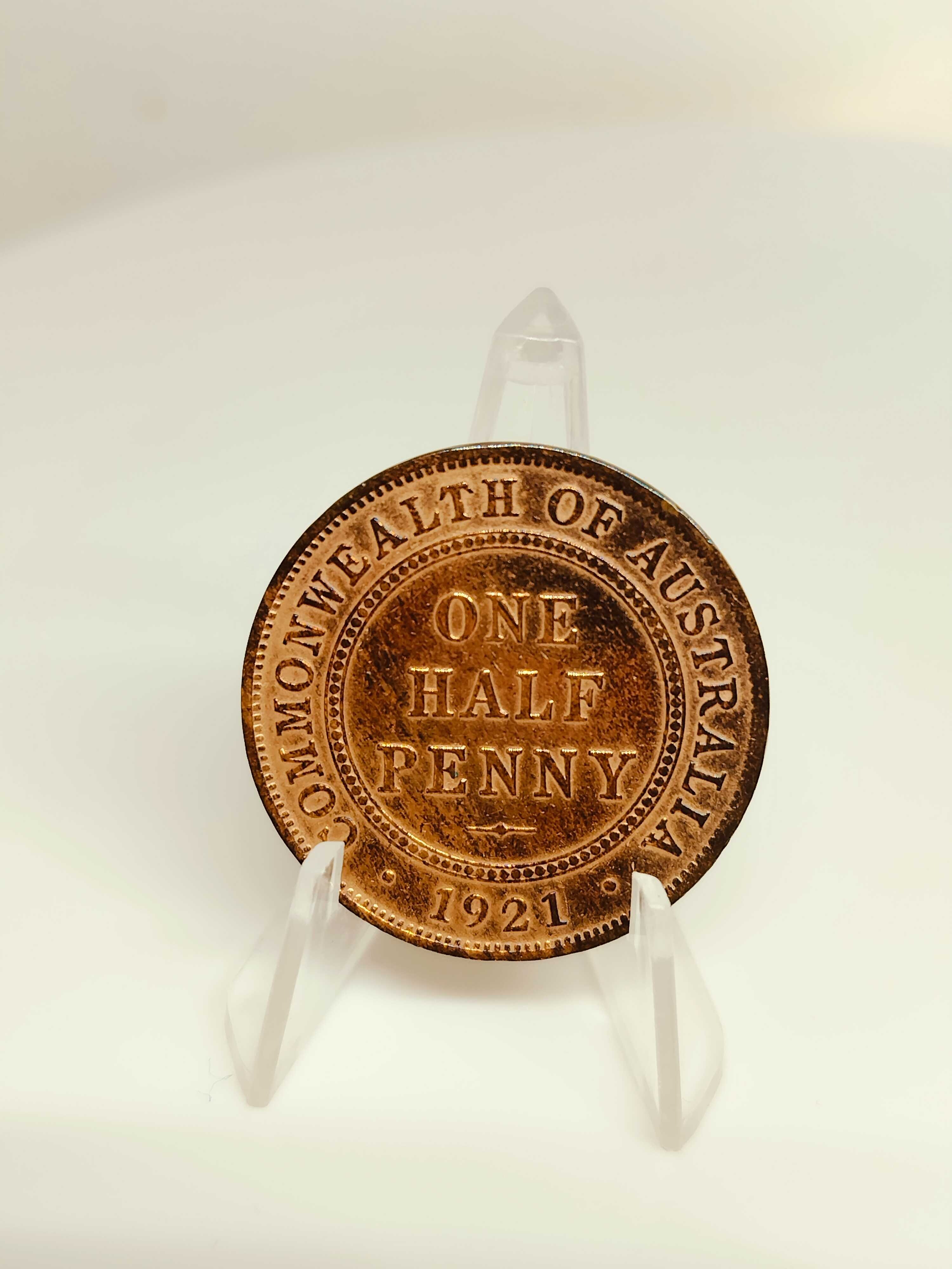 1921 ONE HALF PENNY King George V