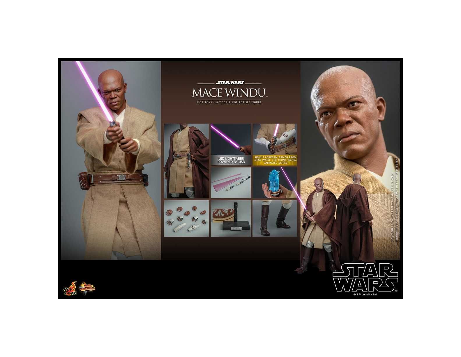 Hot Toys MMS681 1/6 Star Wars: Attack of the Clones - Mace Windu (KU)  สินค้าใหม่