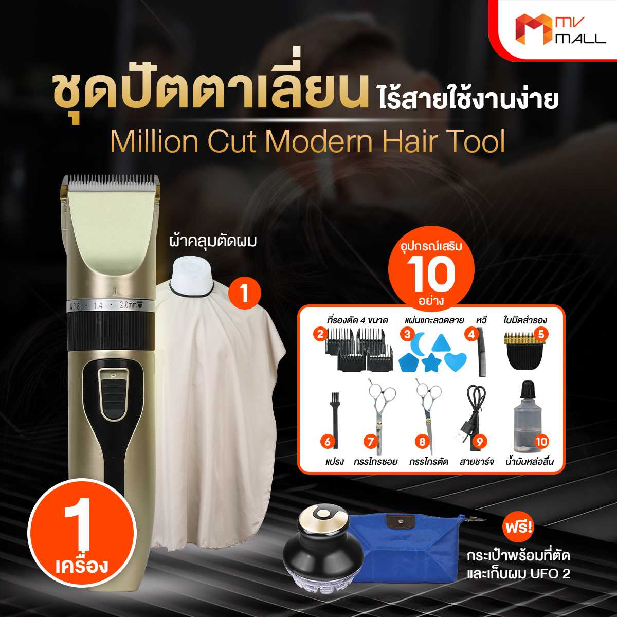 บัตตาเลี่ยนไร้สายอเนกประสงค์ ครบจบในชุดเดียว พร้อมของแถม    20193009