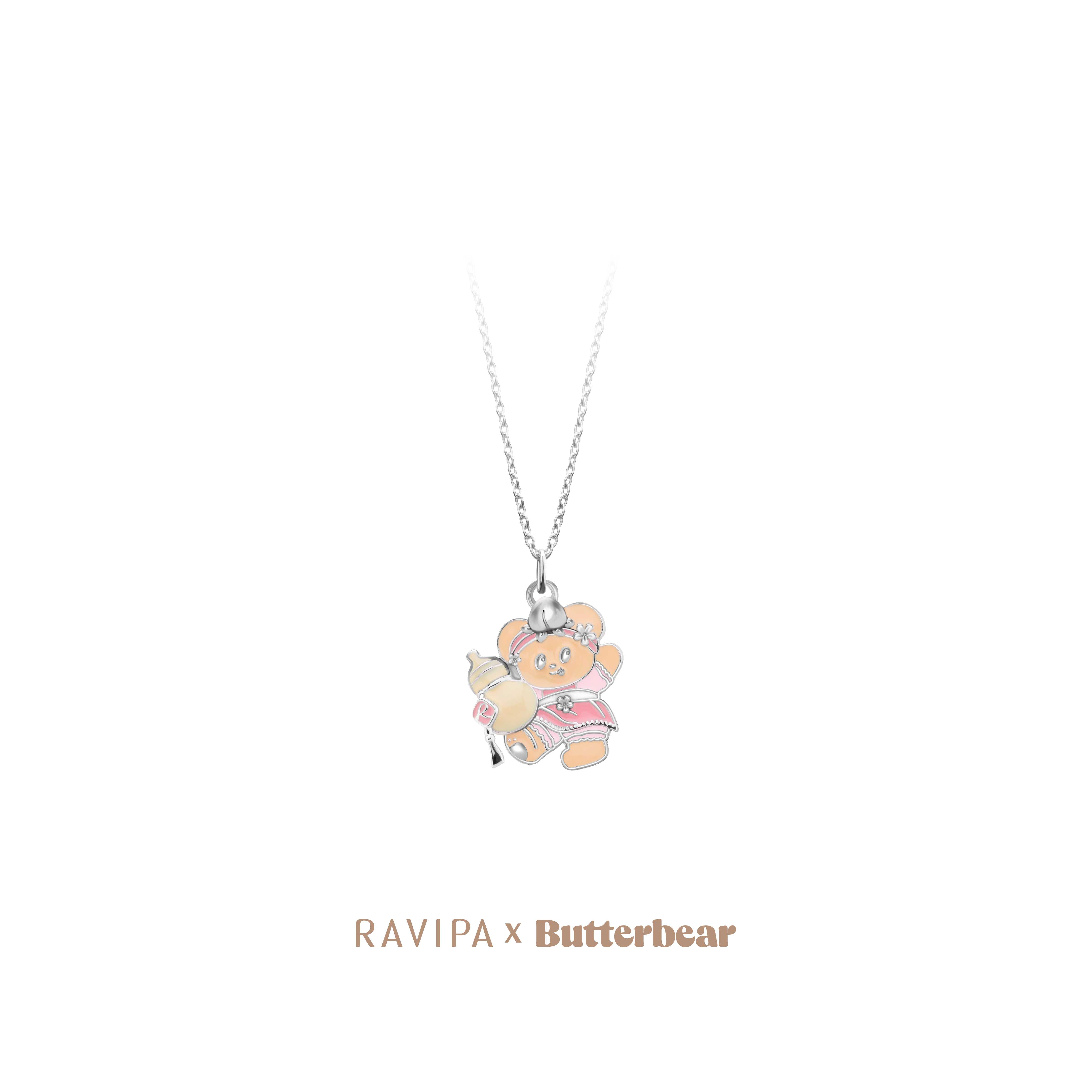 Butterbear Healthy-Peach Necklace